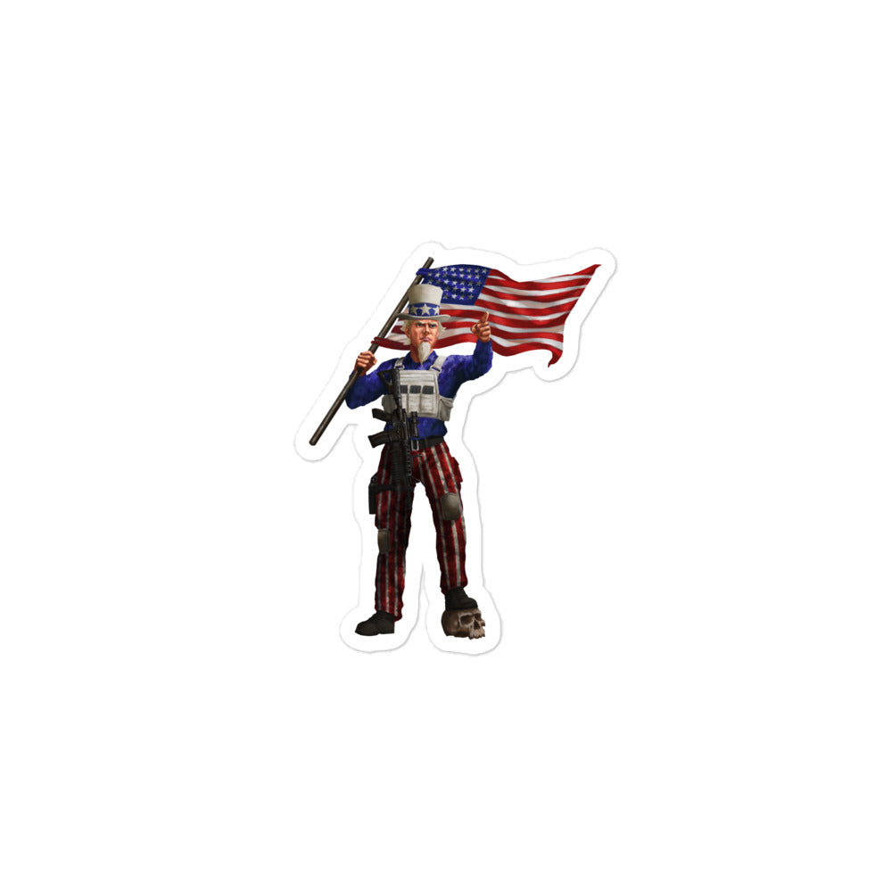 Uncle Sam Bumper Sticker Uncle Sam Operator With Hat Sticker